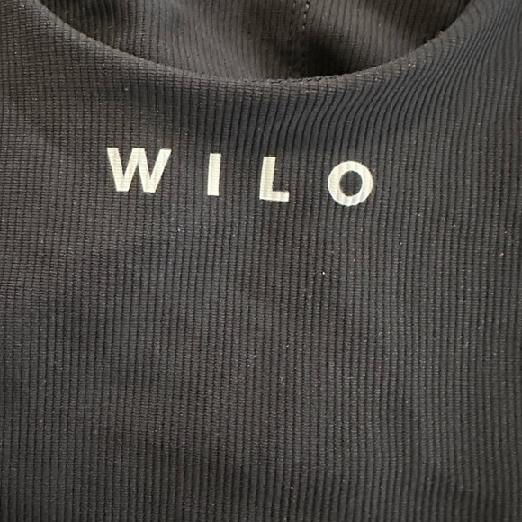 WILO Black Ribbed Sports Bra M - Picture 3 of 9